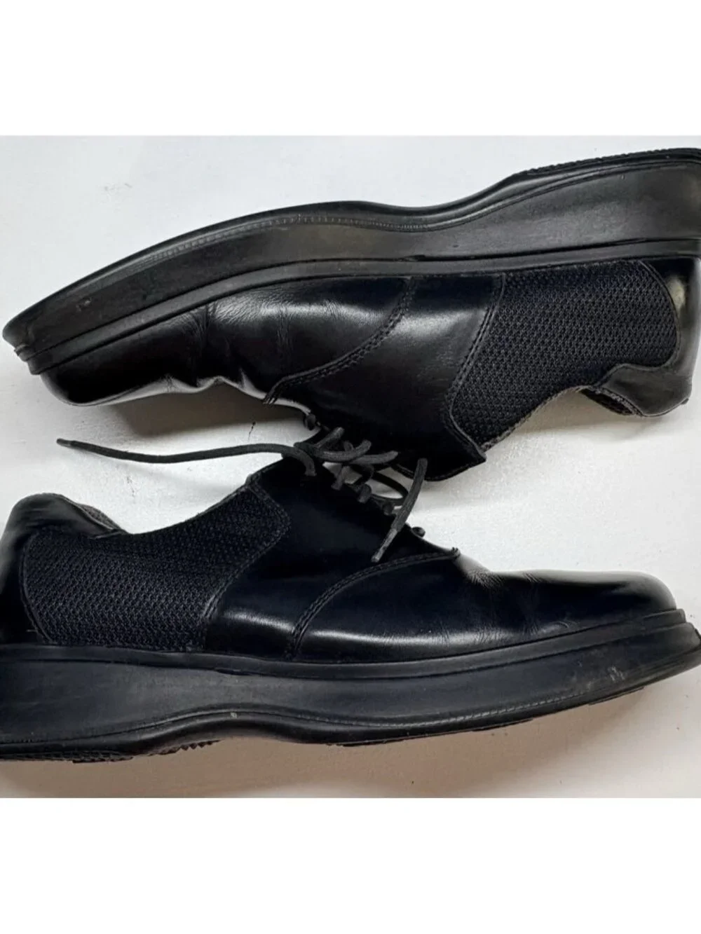 PRADA Men Kids Vibram Lace Up‎ Patent Leather Mesh Shoes Sz 6.5 Black Luxury S-4